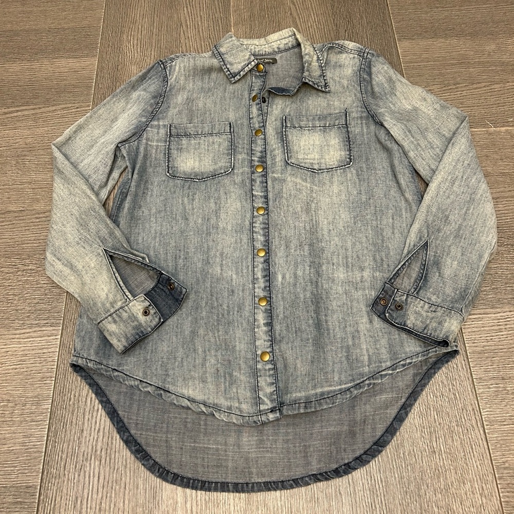 Denim Button-Up Shirt